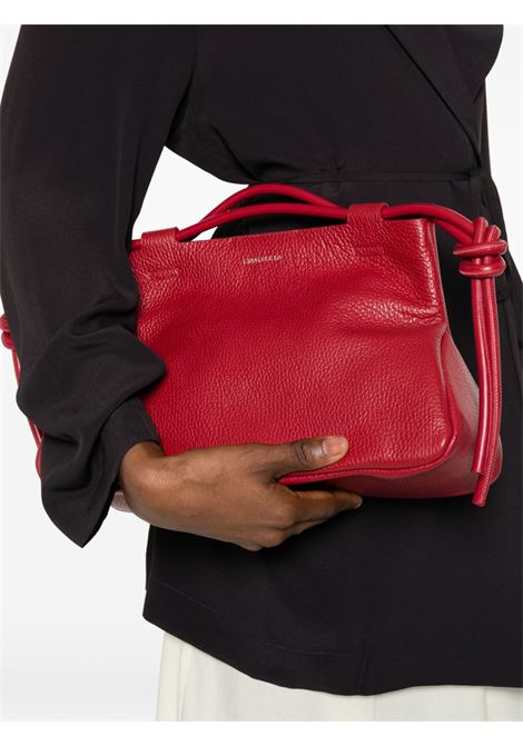 Dumbo SM Bag with Knotted Handles in Ruby Red LIDIA LUCILLA | DUMBO SM-LL26SB009P010680