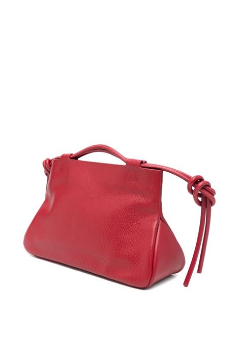 Dumbo SM Bag with Knotted Handles in Ruby Red LIDIA LUCILLA | DUMBO SM-LL26SB009P010680