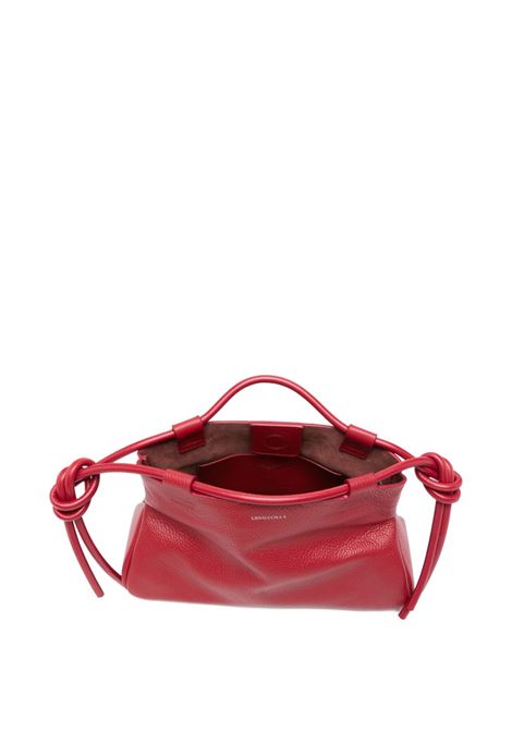 Dumbo SM Bag with Knotted Handles in Ruby Red LIDIA LUCILLA | DUMBO SM-LL26SB009P010680