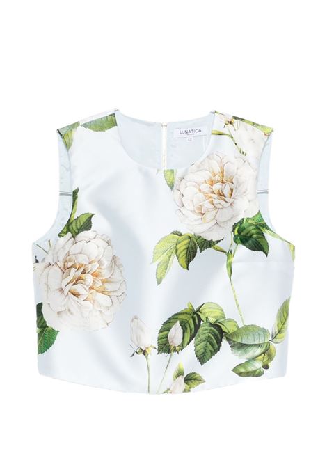 Top in raso azzurro LUNATICA | TOP SHORT K ROSESAZUR