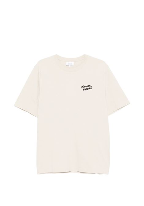 Sand-colored cotton T-shirt MAISON KITSUNE | MM00126KJ70250304