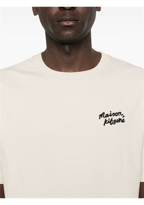 Sand-colored cotton T-shirt MAISON KITSUNE | MM00126KJ70250304