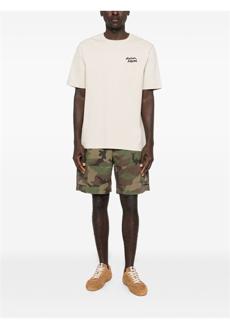 Sand-colored cotton T-shirt MAISON KITSUNE | MM00126KJ70250304