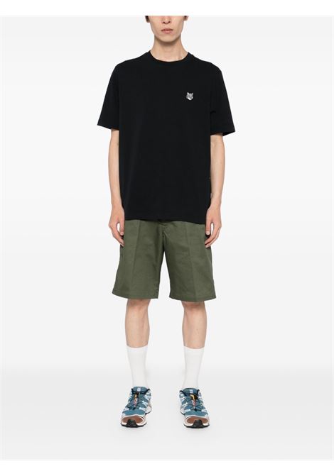 Black cotton T-shirt MAISON KITSUNE | PM00108KJ7025P199