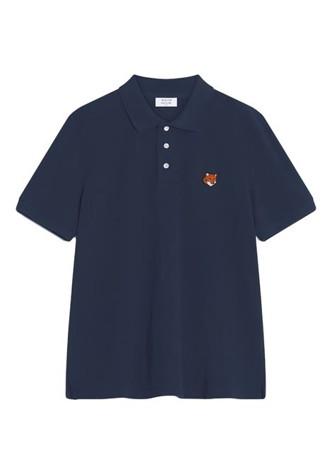 Polo cotone blu MAISON KITSUNE | PM00209KP00020413