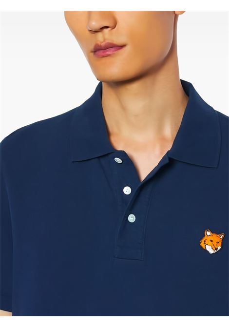 Polo cotone blu MAISON KITSUNE | PM00209KP00020413