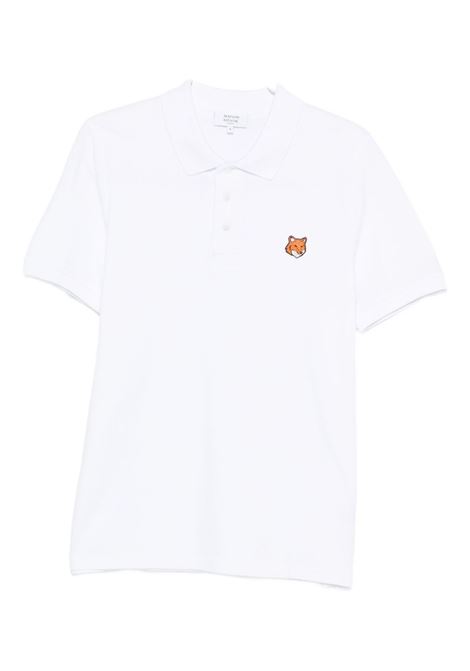 Polo cotone bianco MAISON KITSUNE | PM00209KP0002P100