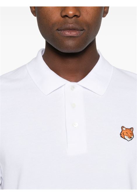 Polo cotone bianco MAISON KITSUNE | PM00209KP0002P100