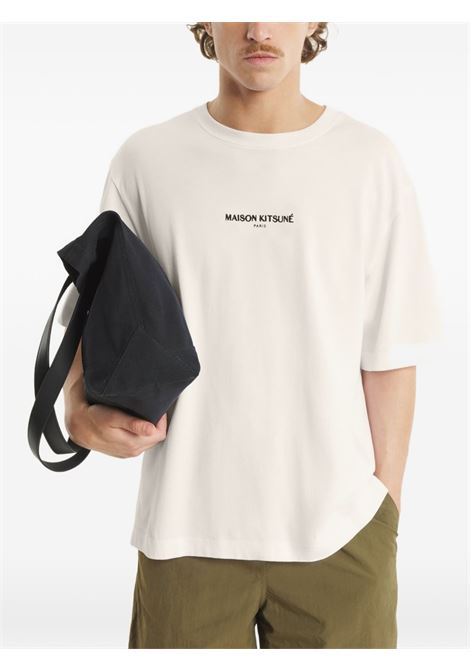 Ivory cotton T-shirt MAISON KITSUNE | QM00100KJ70250063