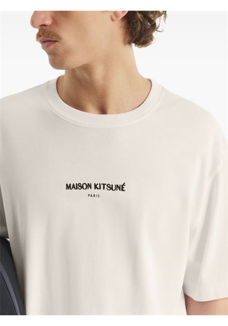 Ivory cotton T-shirt MAISON KITSUNE | QM00100KJ70250063