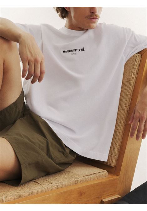 Ivory cotton T-shirt MAISON KITSUNE | QM00100KJ70250063