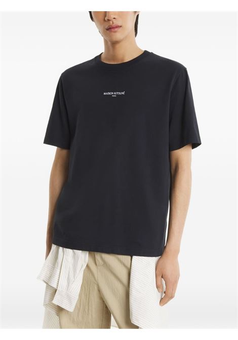 Black cotton T-shirt MAISON KITSUNE | QM00100KJ7025P199