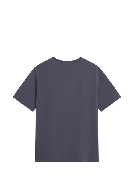 Blue washed cotton T-shirt MAISON KITSUNE | QM00101KJ70250422