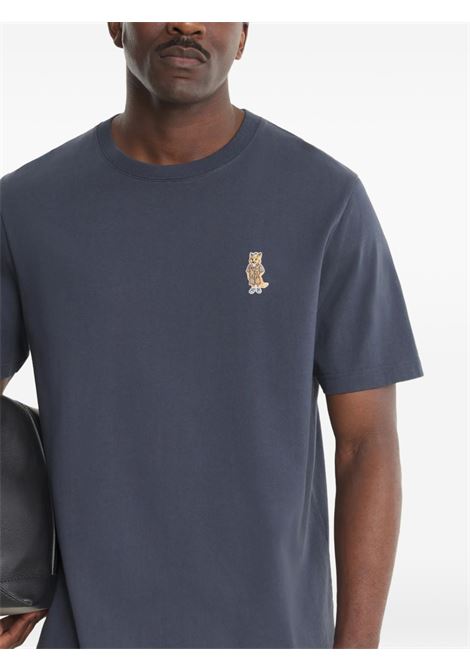 Blue washed cotton T-shirt MAISON KITSUNE | QM00101KJ70250422