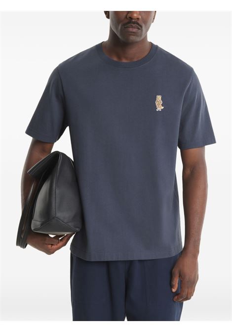 Blue washed cotton T-shirt MAISON KITSUNE | QM00101KJ70250422