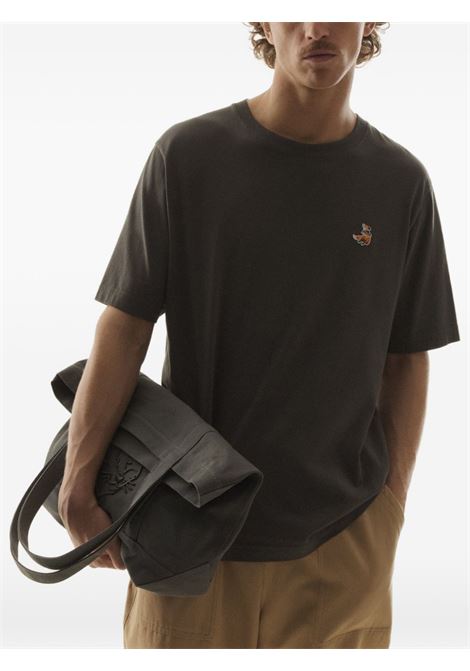 Mud-colored cotton T-shirt MAISON KITSUNE | QM00102KJ70260453