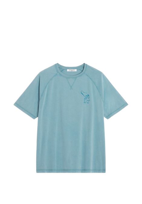 Light blue cotton T-shirt MAISON KITSUNE | QM00103KJ70360505