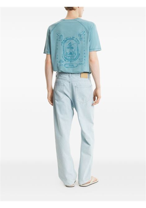 Light blue cotton T-shirt MAISON KITSUNE | QM00103KJ70360505