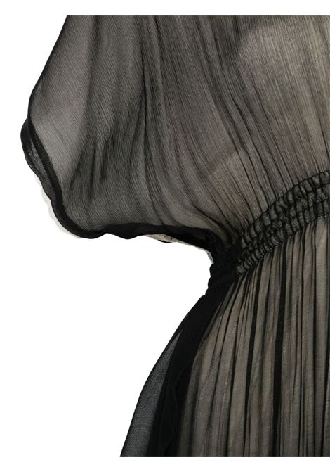 Black long ruffled dress MES DEMOISELLES | CHARLOTTEBLACK ECRU