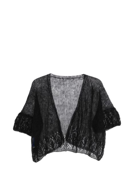 Lightweight black wool-blend cardigan MES DEMOISELLES | HANANBLACK