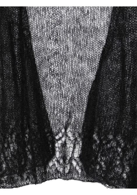 Lightweight black wool-blend cardigan MES DEMOISELLES | HANANBLACK