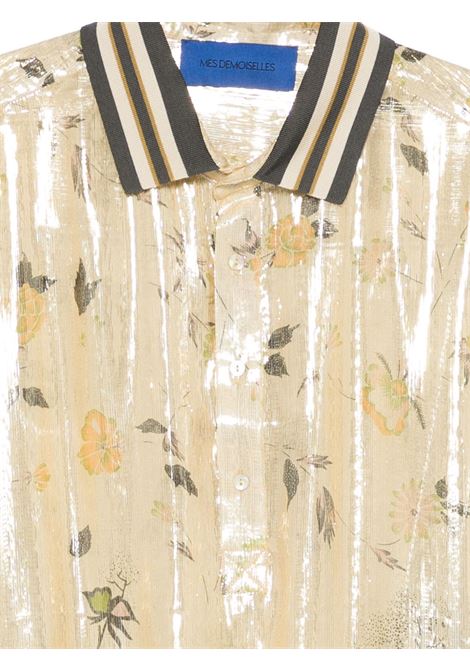 Gold floral polo shirt MES DEMOISELLES | JACAMULTICO