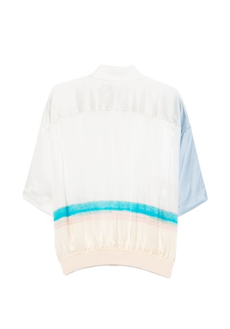 Oversized printed silk polo shirt MES DEMOISELLES | MALDENMULTICO