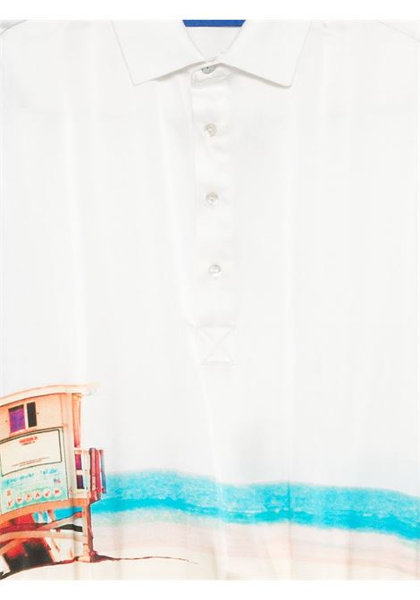 Oversized printed silk polo shirt MES DEMOISELLES | MALDENMULTICO