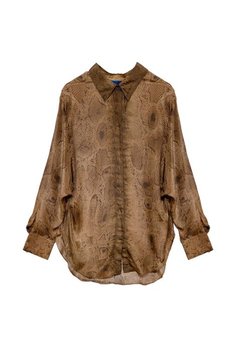 Brown oversized shirt with print MES DEMOISELLES | THURMANSNAKE
