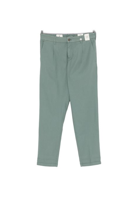 Green cotton gabardine pants MYTHS | 26M18ELA-7526