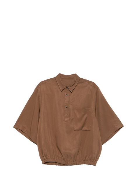 Oversized coffee-colored shirt NINE IN THE MORNING | TYC01-P22 TYCHEMOCHA
