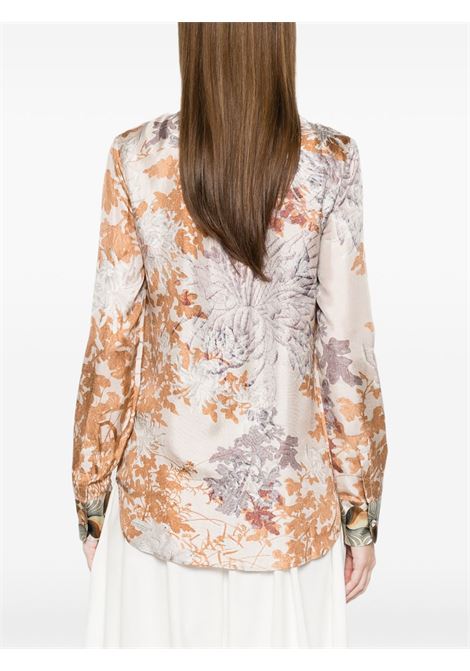 Beige printed silk shirt PIERRE LOUIS MASCIA | ALOE/S-CML11190517893/101