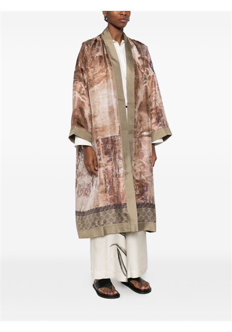 Beige silk kimono PIERRE LOUIS MASCIA | ALOE-KM12528518050/101