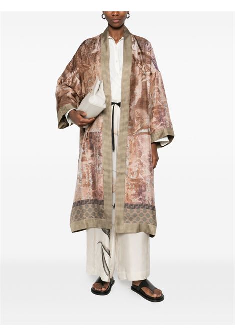 Beige silk kimono PIERRE LOUIS MASCIA | ALOE-KM12528518050/101
