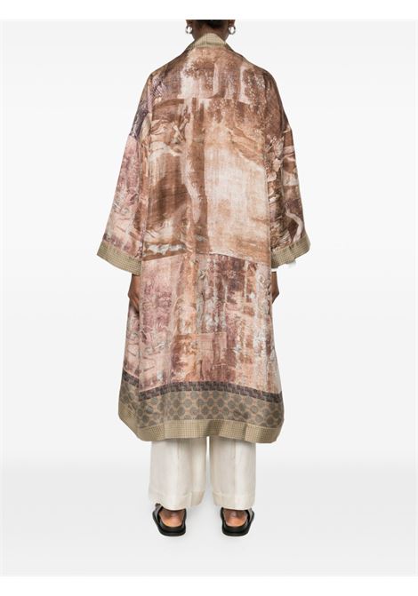 Beige silk kimono PIERRE LOUIS MASCIA | ALOE-KM12528518050/101