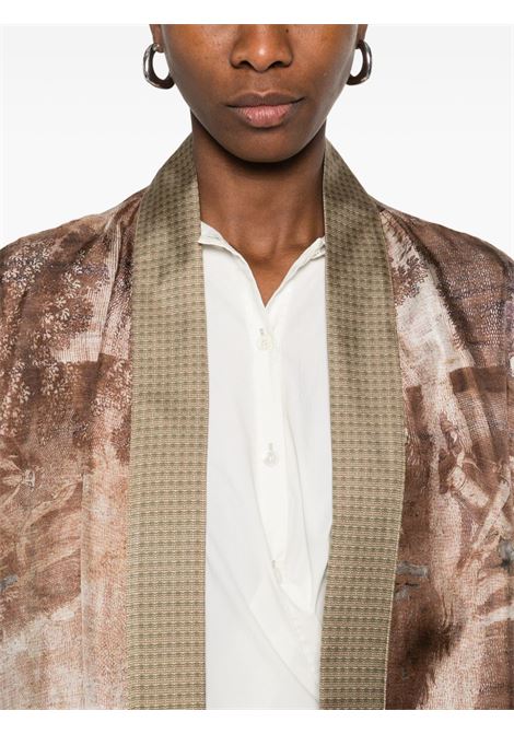 Beige silk kimono PIERRE LOUIS MASCIA | ALOE-KM12528518050/101