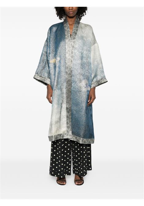 Light blue silk kimono PIERRE LOUIS MASCIA | PAX/SW-KM12187518155/101