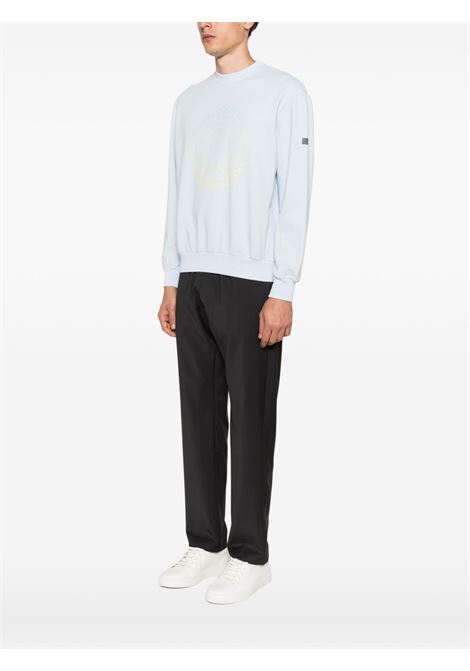 Sky-blue cotton sweatshirt PMDS | SW715/766P-EDDY PRINT0062