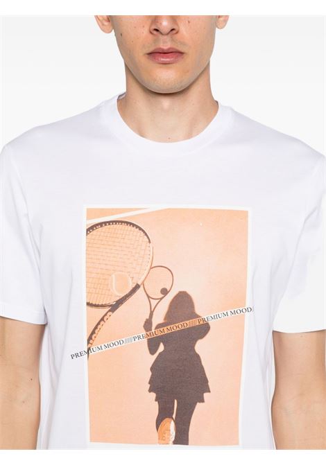 White cotton T-shirt PMDS | TS310-SHADOWVU