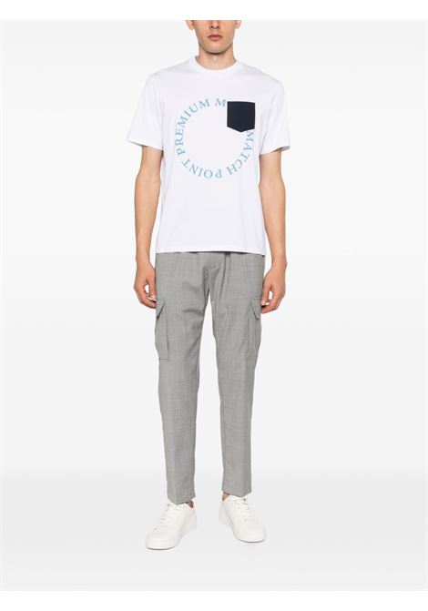 White cotton jersey T-shirt PMDS | TS314-GLOBE0010