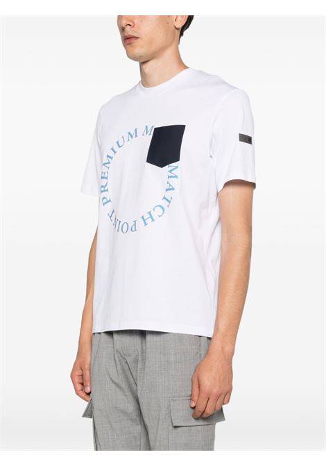 White cotton jersey T-shirt PMDS | TS314-GLOBE0010
