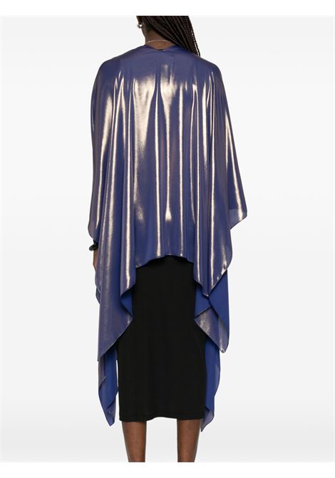 Purple satin lam? georgette duster coat STEPHAN JANSON | 89106COQ-AD60523