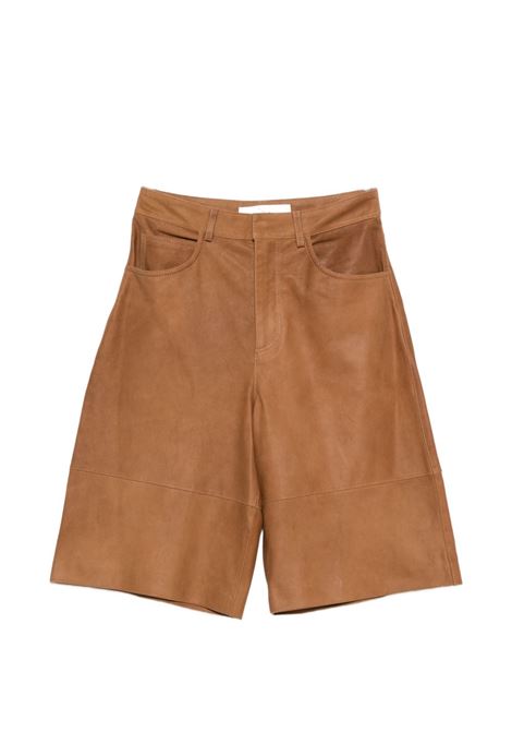 Camel suede Bermuda shorts TELA | BRISTOL-C70016-04T193C001