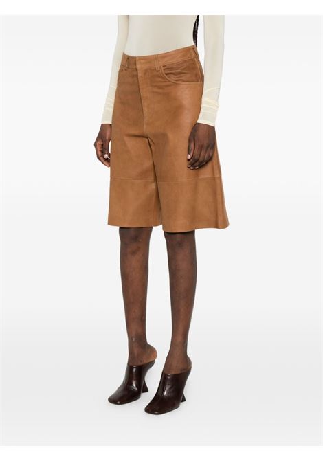 Camel suede Bermuda shorts TELA | BRISTOL-C70016-04T193C001