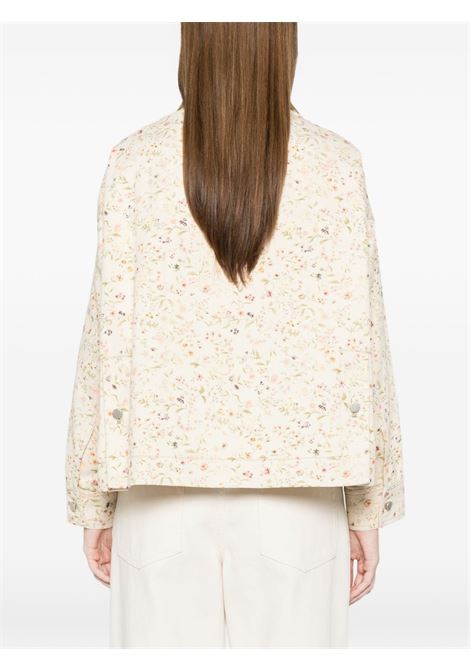 Sand cotton jacket with floral print TELA | BUBBLE/FLW-090072-010553Y001