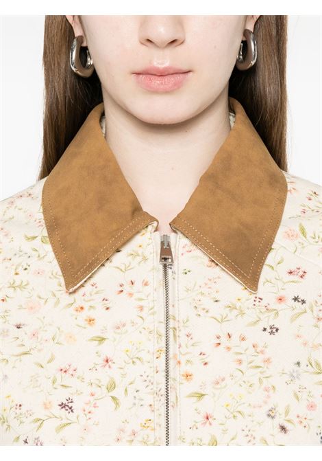 Sand cotton jacket with floral print TELA | BUBBLE/FLW-090072-010553Y001