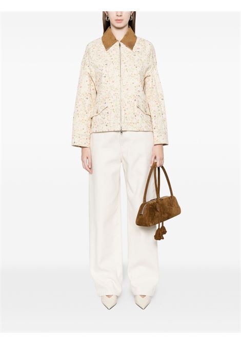 Sand cotton jacket with floral print TELA | BUBBLE/FLW-090072-010553Y001