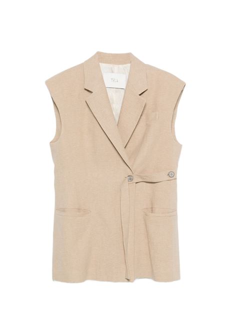 Gilet lino beige TELA | CHARLIE-080047-010547C001