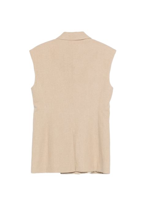 Gilet lino beige TELA | CHARLIE-080047-010547C001