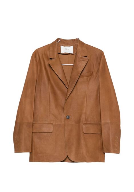 Camel-coloured suede jacket TELA | GOLDEN-A60003-04T193C001
